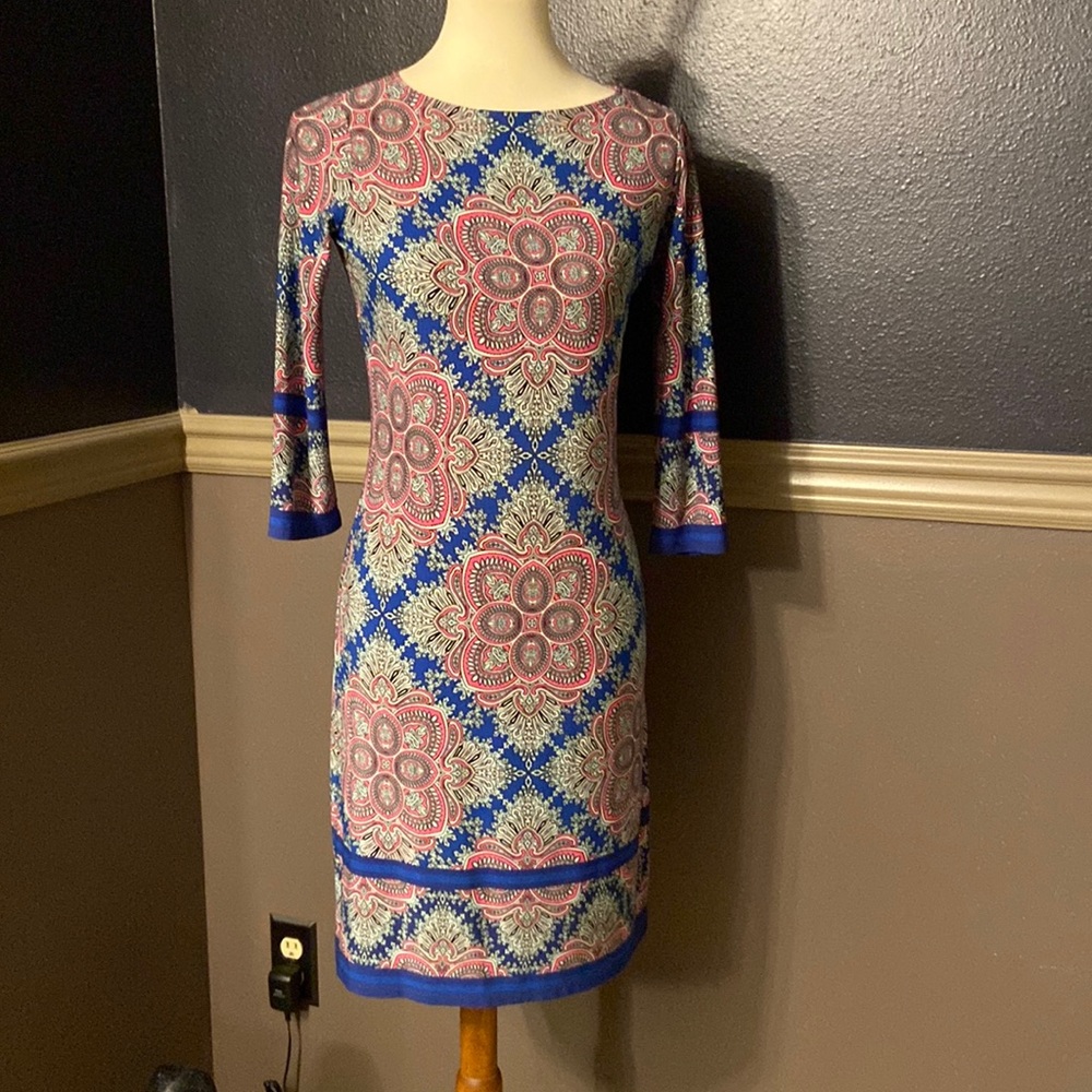 Wisp Petite Stretchy Dress Paisley